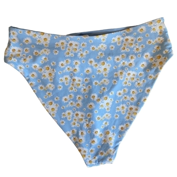 ONIA Anais Blue Daisy Bikini Bottoms High Rise Swim - Picture 3 of 4
